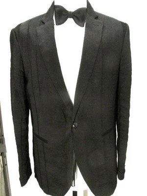Wild JOHN VARVATOS mainline gray label runway-style tuxedo jacket 52 Wow! T60 - Image 1 of 4