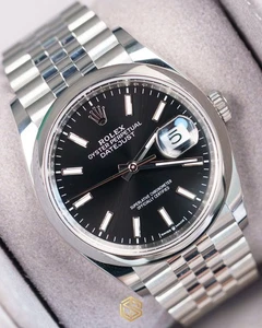 Rolex 126200 Datejust 36 Black Baton Dial Jubilee Bracelet 2025 Watch - Picture 1 of 8