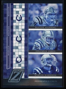 2005 Zenith Peyton Manning Edgerrin James Marvin Harrison Team Moziacs Silber - Bild 1 von 2