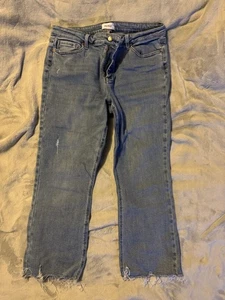 PISTOLA Damen Jeans blau Charlie Straight Denim MidRise ausgefranster Saum Größe 33 - Bild 1 von 4