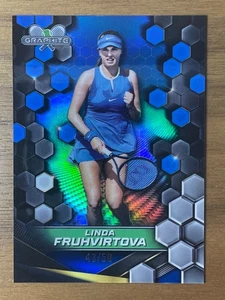 2024 Topps Graphite Tennis - Linda Fruhvirtova - Blue Refractor - 43/50 - Picture 1 of 2