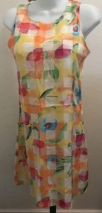 Isabella Collection dress Sz 3/4 Sheath abstract fruit colorful Vintage 90's - Picture 1 of 5