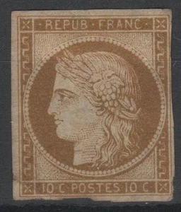 FRANCE STAMP TIMBRE N° 1 a " CERES 10c BISTRE BRUN 1850 " NEUF (x) A VOIR  N469 - Imagen 1 de 1