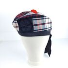 Vintage Tartan Glengarry Hat Cap - Kinloch Anderson - Made in Scotland - Size 7 