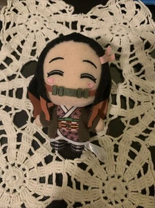 SEGA Demon Slayer Nezuko Mini Mascots Keychain Plush Missing Chain - Picture 1 of 5