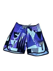 Rusty Men’s Board Shorts Size 30 Purple Black Swim Surf Logo Casual Beach Brand - Picture 1 of 5