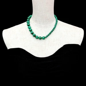 Collar asimétrico de malaquita verde natural 7 mm-12 mm - Imagen 1 de 6