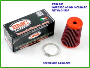 FILTRO ARIA SPORTIVO BMC BICONO INGRESSO 60MM INCLINATO A 12° FBTW60-150P - Imagen 1 de 4