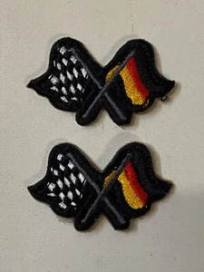 Zielfahne D  Signet Zeichen 2Stück Aufnäher, Aufbügler, Patch Sticker ca. 4x2,5m - Bild 1 von 1