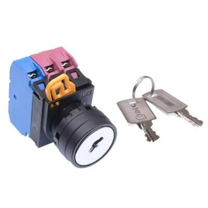 IDEC 22mm 2 Position Maintained Key Switch 1NO-2NC IP65 YW1K-2AE12 - Picture 1 of 1