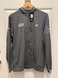 Travis Mathew Jacket Mens Medium Grey Wanderlust Full Zip Hooded Golf Rare - Picture 1 of 11