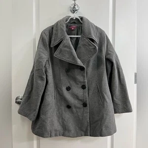Jessica London Women’s Wool Blend Gray Peacoat Size 18P NWOT - Picture 1 of 10