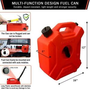 1.3 Gallon Gas Can with Auto Mount and One Gas Can Spout Replacement and filter