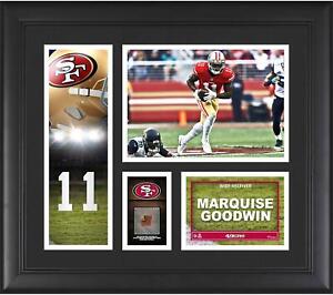 Marquise Goodwin San Francisco 49ers FRMD 15x17 Player Collage w/ Piece GU Ball