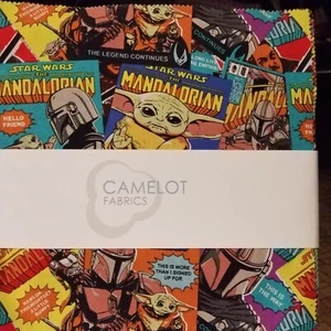 The Mandalorian+ BABY Yoda COTTON Quilt Fabric-LAYER CAKE 10" Squares~STAR Wars - Picture 1 of 9