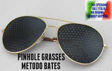 OCCHIALI STENOPEICI PINHOLE PIN HOLE GLASSES MIGLIORAMENTO VISTA METODO BATES GO