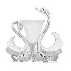 (Silver White)Decorative Swan Flatware Elegant Zinc Alloy Polishing Craft