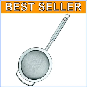Ergonomic 6.3 In. Stainless Steel Sifter - Dishwater Safe Fine Mesh Strainer - Picture 1 of 3