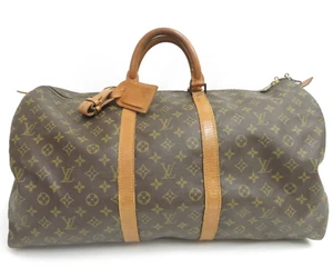 Authentic Louis Vuitton Monogram Duffle Boston Bag Keepall 55 #42796 - Picture 1 of 20