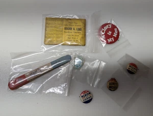 Vintage republikanische GOP Demokrat politischer Knopf Lot Nixon Mclory Dewey Lodge - Bild 1 von 9