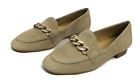 Talbots Cassidy Loafers Chainlink Tan Suede Leather Women's Size 8