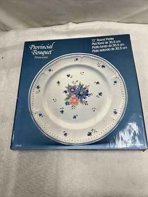 Lot de six assiettes plates vintage Provincial Bouquet