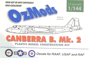 1/144 Cold War Bomber: EE Canberra B. Mk2 [RAF RAAF USAF] #14405 : OZMODS - Picture 1 of 1