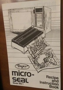 Libro de recetas e instrucciones Dazey Micro Seal MS-1 - Imagen 1 de 4