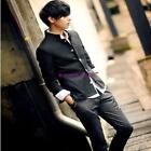 Men's Chinese style Buttons Single Breasted Blazer Stand Collar  Tunic Jackets  