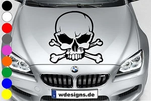 Autoaufkleber TOTENKOPF SKELETT SKULL Aufkleber Motorhaube Knochen Heckscheibe - Picture 1 of 1