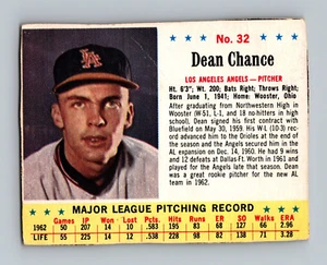 1963 Post Cereal #32 Dean Chance GD-VG (wrinkle) Baseball Card - Picture 1 of 2