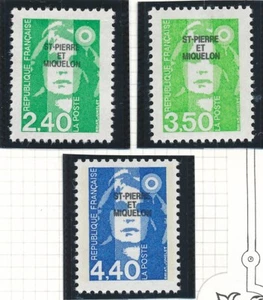 Timbre St Pierre et Miquelon 587/589** neuf sans charnière - Foto 1 di 1