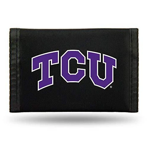 NCAA TCU Texas Christian University Nylon Trifold Wallet NEW 3 x 5-" Cover