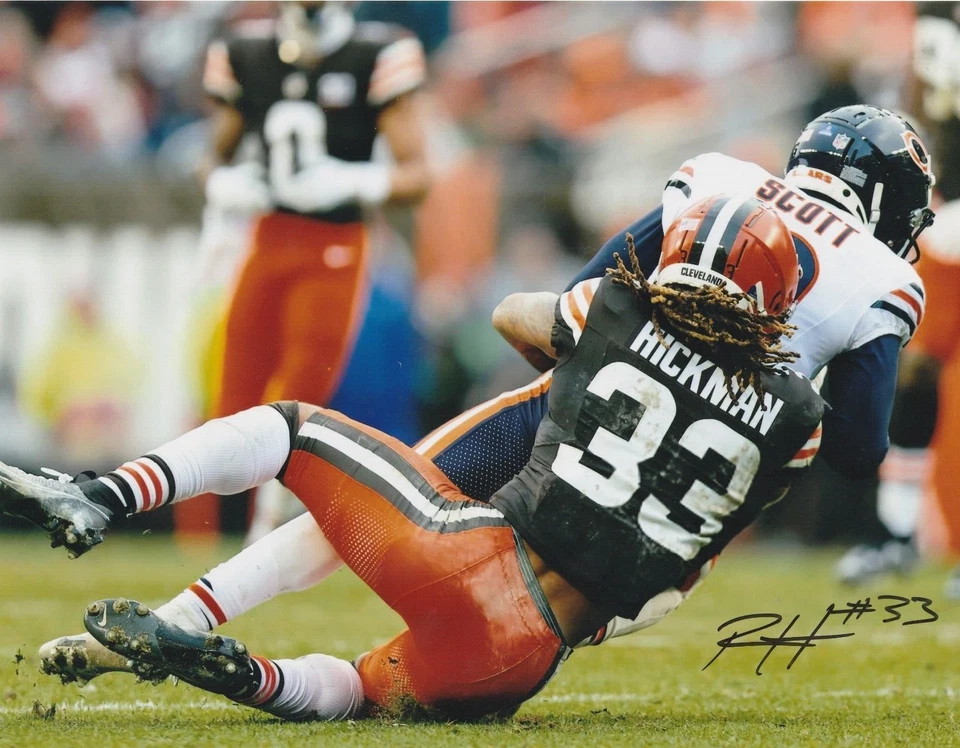 RONNIE HICKMAN CLEVELAND BROWNS ACTION SIGNED 8x10 - Изображение 1 из 1