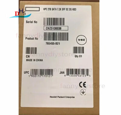 NEW 765455-B21 765869-001 HPE 2TB 7.2K SATA 6G 2.5IN MIDLINE 512E HDD Hard Drive - Image 1 of 4