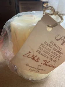 Vintage Elegant Hand Dripped Pillar Scented Candle to Reflect White Shoulders - Picture 1 of 7