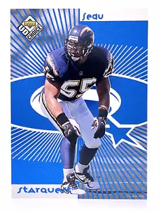 1998 UD Choice Starquest Rookiequest Blue Junior Seau Takeo Spikes RC Bengals - Picture 1 of 2
