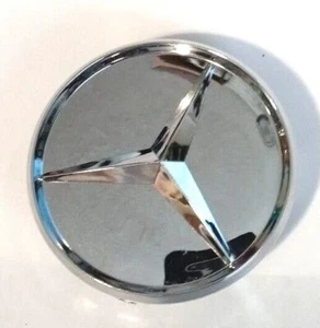 Mercedes Benz Silver Matte Wheel Center Cap 3" Round .For Alloy Wheel     . - Picture 1 of 10