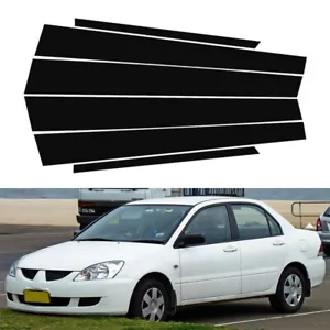 For Lancer CS3 GLX 2002-2007 Glossy Black Pillar Posts Door Window Trim Cover - Foto 1 di 13