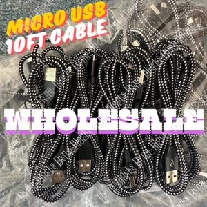 Heavy Duty Micro USB Fast Charger Data Cable Cord For Samsung LOT Android HTC LG - Picture 1 of 18