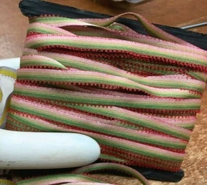 Picot Rand Ombre bunte Borte Band 1/4" Blumenherstellung 1 Yard Made in France - Bild 1 von 4