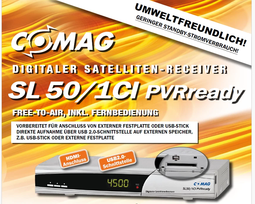 COMAG SL 50 CI PVRready Digitaler Satelliten Receiver - Bild 1 von 3