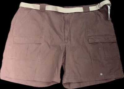 NWT St John's Bay Hiking Shorts Waist Size 54 Twill Tobacco w/Belt - Image 1 of 2