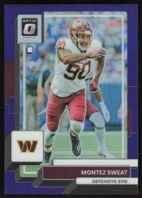2022 Donruss Optic Purple #199 Montez Sweat /50 Washington Commanders - Image 1 of 2