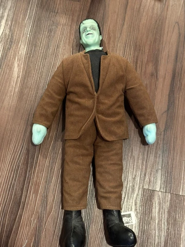 Herman Munster doll Toy Factory Frankenstein 16” Soft Doll Plush Rubber Head HTF Cover