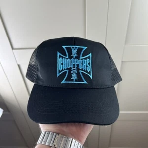 Sombrero de camionero de lona con respaldo a presión Y2K West Coast Choppers de colección - Imagen 1 de 5