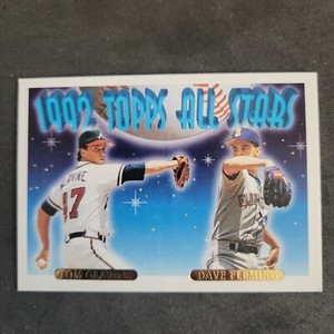 TOM GLAVINE & DAVE FLEMING 1993 TOPPS GOLD BASEBALL CARD # 410 