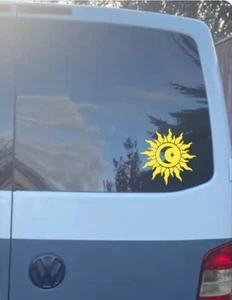 2 x Sun & Moon Wohnmobil Van Aufkleber Vinyl Aufkleber Wohnmobil Wohnmobil Auto - Bild 1 von 4