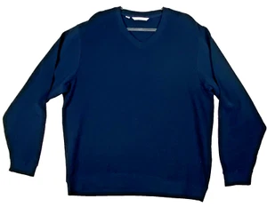 Cutter & Buck V-Neck XLarge Pullover Sweater 100% Cotton Men's Black Great Cond! - Picture 1 of 15