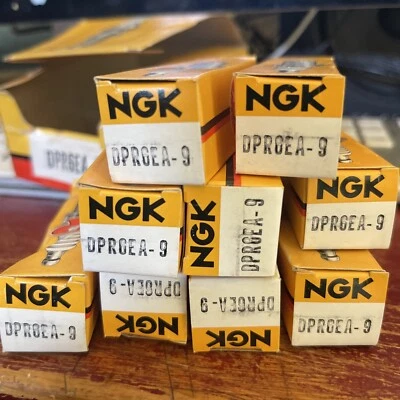 NEW NGK Spark Plugs DPR6EA-9 5531 9 Pack  RARE OLDER BOX / LOGO HIGH QUALITY! - Image 1 of 4